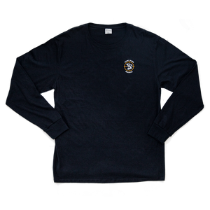 Heather Black 'Hunt Fish Maniac' Logo Long-Sleeve Tee front view